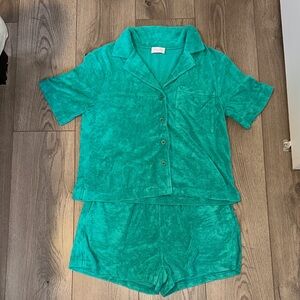 Pink Lily Terry cloth set